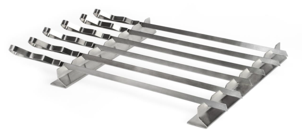 Stainless Kabob Rack with Flat Skewers